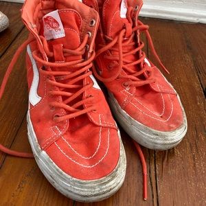 Bright red vans